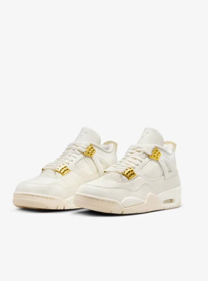 
 nike air jordan retro 4 mettalic gold