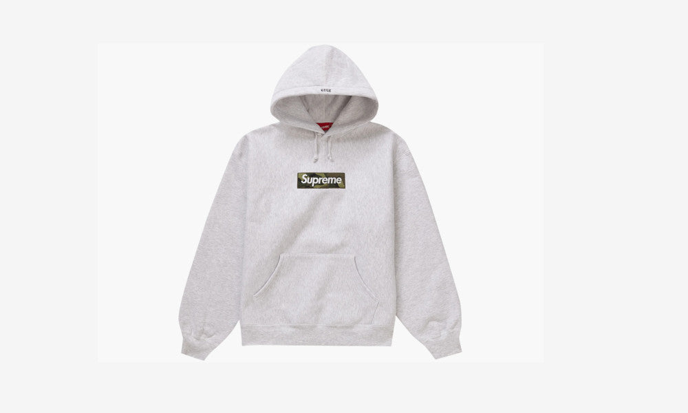 Felpa Supreme Box Logo Hooded (FW23) grigio cenere-Mole Resell