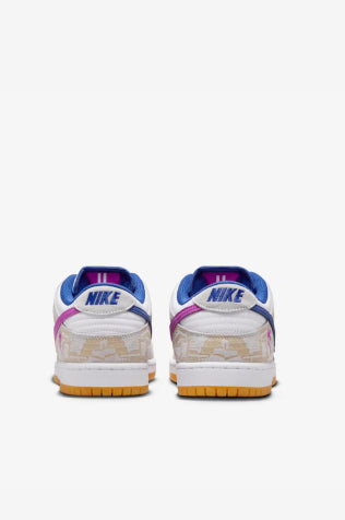 SB Dunk Low Pure Platinum and Vivid Purple