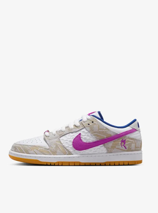 Nike SB Dunk Low Pure Platinum and Vivid Purple