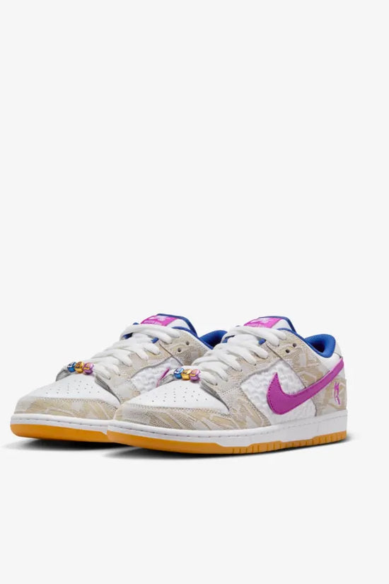 Nike SB Dunk Low Pure Platinum and Vivid Purple