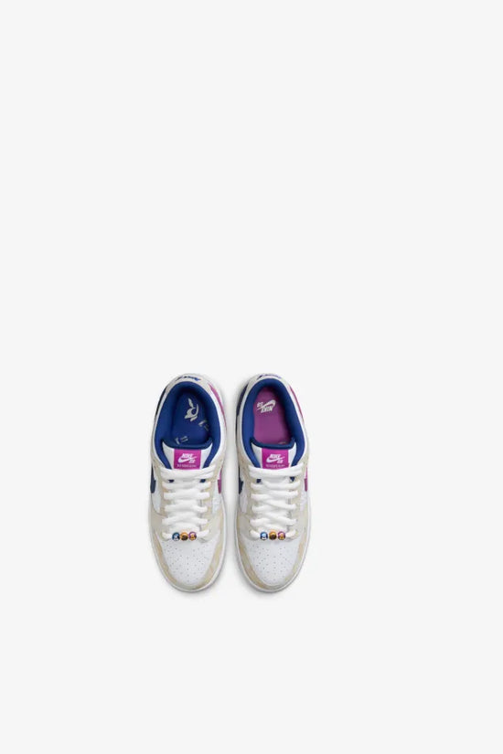 Nike SB Dunk Low Pure Platinum and Vivid Purple