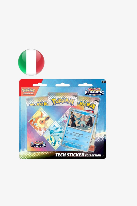 Collezione Evoluzioni Prismatiche con Adesivo Flareon Glaceon Espeon ITA