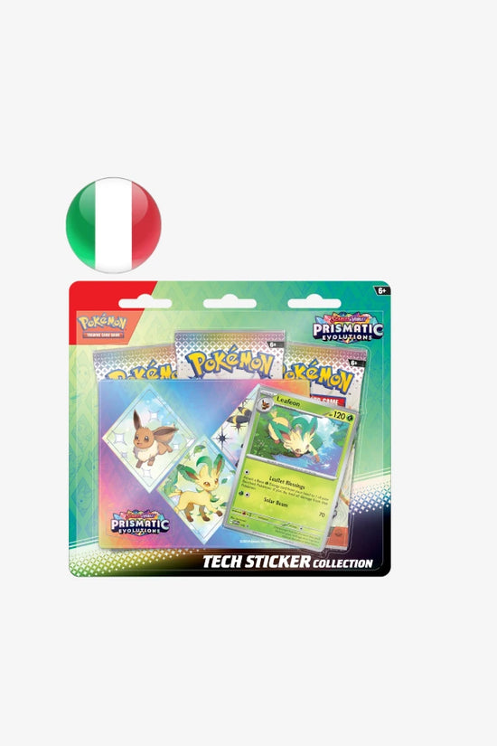 Collezione Evoluzioni Prismatiche con Adesivo Eevee Leafeon Umbreon ITA