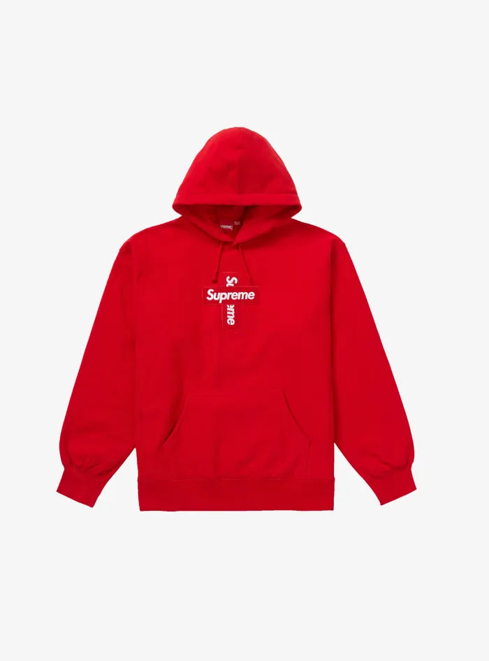 Supreme Cross Box Logo Hooded Red