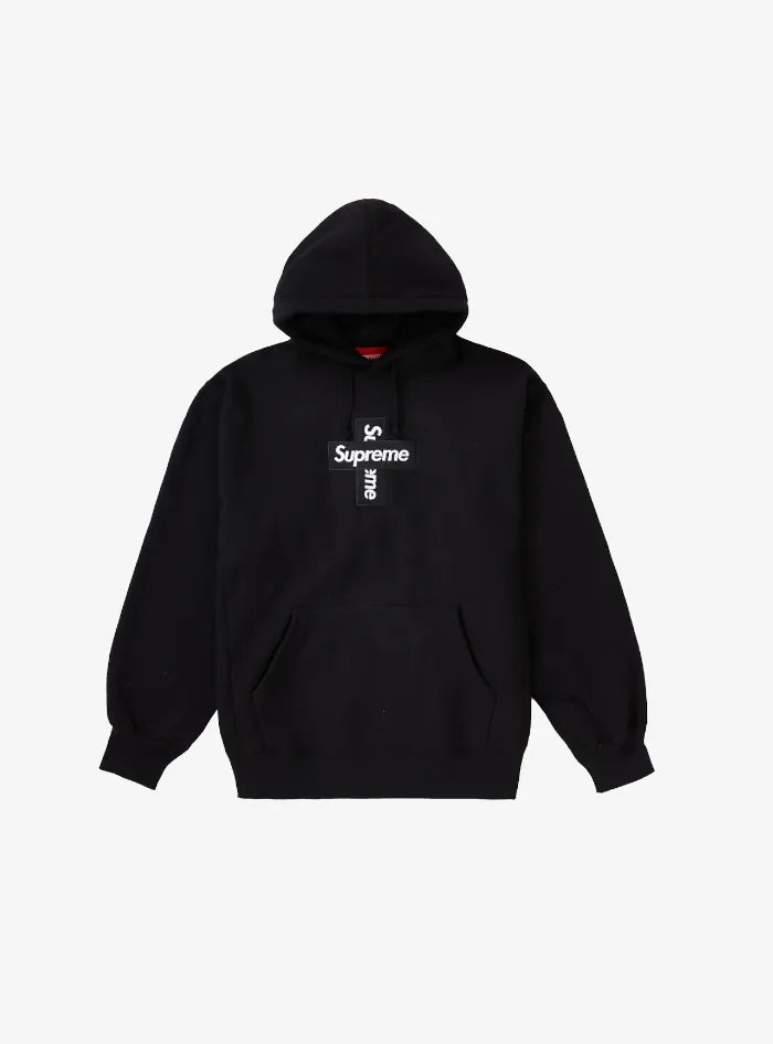 Supreme Cross Box Logo Hooded nera( FW20)